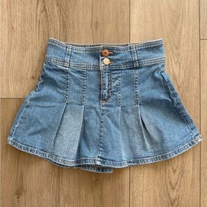 Abercrombie Kids Denim Pleated Skirt